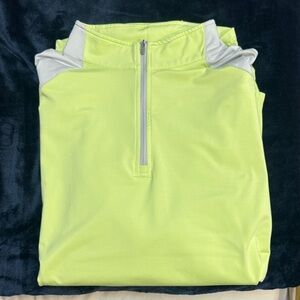 Peter Millar Neon Yellow Quarter-Zip Pullover